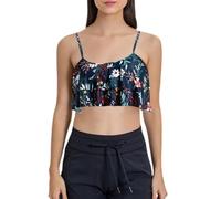 Genérico Bikini Sexy Bikinis Mujer 2026 BrasileñA Ruffled Bikini Top Swim Top Falbala Swimsuit For Women Bathing Suit BañAdor Push-Up con Relleno Bikinis Sin Tirantes (Beige, M)