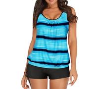 Genérico Bikini Sexy Braga Bikini Reductor Barriga Women's Spring/Summer Solid Color Camisole Split Sleeveless Set with Breast Topper BañAdor Push-Up con Relleno Bikinis Alto (Sky Blue, XL)