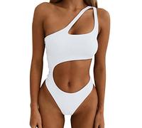 Genérico Bikini Sexy Mujer EróTicos,Conjunto De Bikini De Talle con Recorte De Un Hombro para Mujer Traje De BañO De 2 Piezas Entrecruzado Traje De BañO