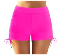 Genérico Bikini Women Plus Size High Waist Bottoms Swim Briefs Beach Shorts Ruched Bottom High Cut Swim Bottom Full Coverage Swimsuit Bottom Sports Yoga Shorts Swimbottom (S)