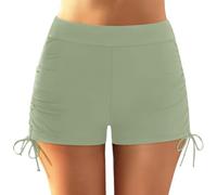Genérico Bikini Women Plus Size High Waist Bottoms Swim Briefs Beach Shorts Ruched Bottom High Cut Swim Bottom Full Coverage Swimsuit Bottom Sports Yoga Shorts Swimbottom (Army Green, XL)