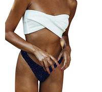 Genérico Bikinis Mujer 2026 BañAdor Push-Up con Relleno Irregularity Traje de baño Bikini Body Light Mujeres de Split Trajes ño Tankinis Set Traje ñ Mujer Braga Bikini Alta (Blue, L)