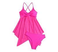Genérico Bikinis Mujer 2026 Bikini Cintura Alta Mujer Womens Adjustable Bikini Bra Shorts Sexy Swimsuit Split Swimsuit Traje De BañO BañAdor Piezas (Hot Pink, XL)