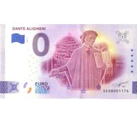 Generico Billete de 0 Euros Italia · Dante Alighieri II · o Zero € Souvenir Billete de turista