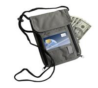 Genérico Billetero De Cuello para Viaje - Porta Pasaportes para Viaje | Monedero Antirrobo para Tarjetas Bancarias Teléfono Móvil, Portadocumentos Y Bolsa Organizadora