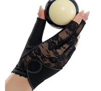Genérico Billiard Glove - Women’s Left Hand Lace Pool Cue Glove Non Slip Breathable Full Finger Design, Professional Billiard Gear For Training Competition Home Gym Bar Hall