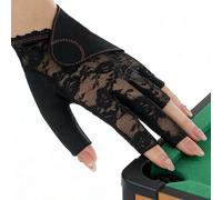 Genérico Billiard Glove - Women’s Left Hand Lace Pool Cue Glove Non Slip Breathable Full Finger Design, Professional Billiard Gear For Training Competition Home Gym Bar Hall