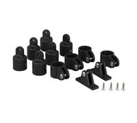Genérico Bimini Top Hardware Fittings Set | Adjustable Bimini Top Straps with Loops and Loop | 12Pcs Hooks Pad Eye 7/8 Inches Boat Jaw Slide 7/8 Inches Caps Eye End Deck Hinge for Boat