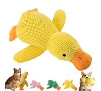 Genérico Biovet MD Duck Toy, Quacko Calming Duck Toy, Cute No Stuffing Quacking Ducks for Indoor, Chew-Resistant & Machine-Washable, for Dogs (Yellow,Large)