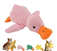 Genérico Biovet MD Duck Toy, Quacko Calming Duck Toy, Cute No Stuffing Quacking Ducks for Indoor, Chew-Resistant & Machine-Washable, for Dogs (Pink,Large)