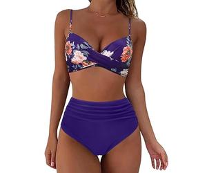 Genérico Biquini De Ganchillo Bikini Braga Alta Trajes de baño Mujer Trajes baño Conjunto Deportivo para Mujer Bañador competición Bikini Push up Conjunto bañador s BañAdores CompeticióN para