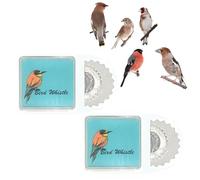 Genérico Bird Attracting Chirping Toy, Warbling Bird Call Whistle, Bird Attracting Chirping Whistle, 5pcs Colors Bird Whistle, Oral Stunts Tricks Gag Tweeting Noisemaker Toys (White)