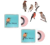 Genérico Bird Attracting Chirping Toy, Warbling Bird Call Whistle, Bird Attracting Chirping Whistle, 5pcs Colors Bird Whistle, Oral Stunts Tricks Gag Tweeting Noisemaker Toys (Pink)