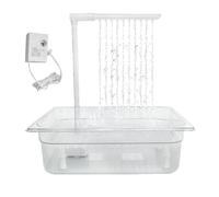 Genérico Bird Automatic Bathtub - Parakeet Shower Bath | Multipurpose Bird Bathtub | Bird Bath with Multiple Faucet Automatic Bird Bathing Station Bird Bath For Small Parakeets | Parrot Tub Bowl