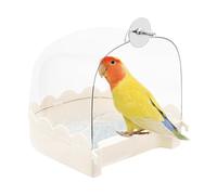 Genérico Bird Bath For Cage - Cockatiel Bird Bath House, Multifunction Cleaning Pet Supplies, Birds Cage Accessories Clear Bathtub For Birds, Like Lovebirds, Finches, Parakeets, Mannikin