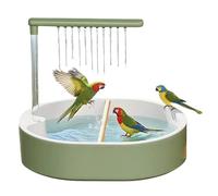 Genérico Bird Bath Pool, Automatic Parrot Shower Kit, Water Circulation System with Quiet, Cage Bath Accessory, Pet Bathing Tub with Clear Design, Avian Care Equipment for Finches