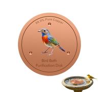 Genérico Bird Bath Purification Disk | Natural 3-Point Support Cleaner - 4inch Copper Bird Waterer Purification Disk,for Outdoor Garden Yard Lawn Concrete Ceramic Heated Fountain