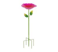 Genérico Bird Bath - Resistente al agua todo el tiempo flower-Shaped Basin | Outdoor Feeding Station | Decorative Wildlife Pedestal, Yard Patio Deck Porch Backyard Outside Decor Garden Art Ornament