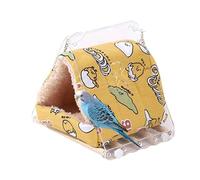 Genérico Bird Bed For Cage - 18x14x19cm Acrylic Cotton Nest | Warm Hammock Perch, Winter Sleeping Hammock For Parakeet Conure Cockatiel Canary Bunny Guinea Chinchilla Lovebird Pet Comfort