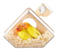 Genérico Bird Box, Transparent Design Bird Cage House, Parakeet Nesting Box, Bird Breeding Box, Parrots Mating Box, Bird Cage with Perch, Small-Sized Bird Nesting, Clear Bird Nesting House, Pet Bird H