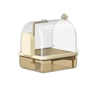 Genérico Bird Cage Bath, Cockatiel Bird Bath, Automatic Chew-Proof Bathtub Perch Stand, 2 Modes for Indoor Aviary, Breeding, Travel, or Show Use, Easy Install Pet Accessory for Feathered Friends