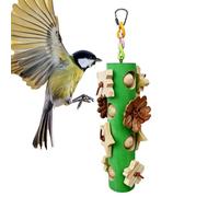 Genérico Bird Cage Hanging Decor, Wooden Bird Toy, 1.6x10.4inches Natural Parrot Gnawing and Grinding Toys, Authentic Parrot Chewing Block, Pet Birds Toy for Details, Parakeet Cockatiel Conure Usage