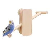 Genérico Bird Cage Perch Wooden, Seesaw Stand Parakeet Toy, 10 pulgadas Natural Wood Balance Perch with Safe Finish, Cage Accessory for Boredom Prevention, Environmental Enrichment Mental Estimulación