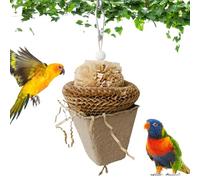 Genérico Bird Cage Shredding Toy - 25cm Parrot Chew Toy, Hanging Bite Natural Material, Cage Decoration Durable Design | Parrot Chew For Cockatiels Parakeets Play Boredom Relief Activity