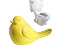 Genérico Bird Ceramic Toilet Bolt Covers - Cute Figurine Screw Caps, Porcelain Protector | Versatile Small Decoration, Indoor Statue Accent For Bathroom Fixtures and Home Decor