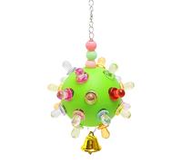 Genérico Bird Chew Toys, Colorful Parakeet Chewing Toy, Cage Accessories with Bells, Training & Foraging Ball, Stress Relief for African Grey, Cockatiel, Budgies, Lovebirds, Multi-Pack