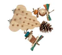 Genérico Bird Chew Toys, Natural Gathering Parrot Chewing Sticks, Interactive Perch Stand Toy, Cage Bite Toy for Macaws, Lovebirds, Small and Large Birds Home Decorate