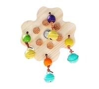 Genérico Bird Chewing Toy - Wooden Parrot Bell Foraging Cage Activity