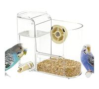 Genérico Bird Feeders | 250ml 2 In 1 Large Capacity Clear Feeder - Bird Cage Water Dispenser - for Pet Finch Monk Conure Chicken Outdoor Indoor Patio Window Courtyard