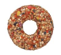 Genérico Bird Food, Toys for Parakeets, Donut-Shaped Grain Teether Supplies for Training and Enrichment, Lovebirds Aviary Accessories for Healthy Beak Activity