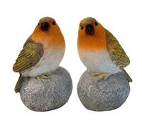 Genérico Bird Garden Statue, Set of 2 Bird Sculptures, Resin Animal Figurines, Outdoor Decoration, Charming, Balcony, Patio, Flower Pots, Yard Ornaments and More