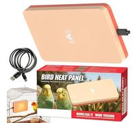 Genérico Bird Heater for Cage - USB Powered 5w Warming Pad, Quiet Parrot Snuggle Heat Panel with Burn Prevention Design | Winter Comfort Accessory for Parakeets Finches Lovebirds and Small Pets