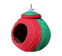 Generico Bird House - Adjustable Sisal Rope Hut | Chewable Bird Nest House for Small Pets, Hamsters, Parrots, Ideal for Sleeping, Playing, Nesting, Resting in Indoor or Outdoor Spaces