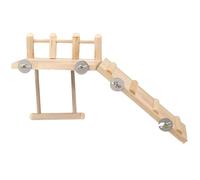 Generico Bird Ladder Bridge, Parrot Swing Hammock, Wooden Bird Chewing Toys, Cockatiel Hammock Toy, Bird Cage Accessories, Bird Climbing Bridge, Swinging Bird Ladder, Natural Wood Bird Stand,