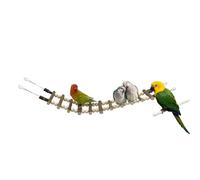 Genérico Bird Ladder - Wooden Climbing Bridge Perch, Wooden Parakeet Swing Bridge with Hooks, Hanging Bird Perch Toy | Climbing Cage Ladder for Cockatiel, Lovebird, Finches, Hamster, Sugar Glider
