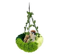 Genérico Bird Nest - | Green Plush Warm Parrot Hammock Bed For Parakeet Cockatiel Conure Finch Canary, Bird House For Sleeping Nursing Breeding Indoor Outdoor Cage Hanging Pet Shelter