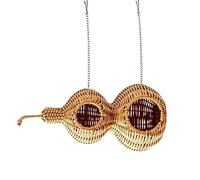 Genérico Bird Nest Shell, Gourd Shape Hangable Woven Parrot Hut with Hooks and Mats | Bird House | Small Parakeets Conure Cockatiel Canaries Lovebirds Enrichment Plays