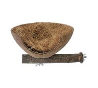 Genérico Bird Nest | Wood, 7.3in X 5.5in X 3in, 185g | Hanging Hut for Parakeet, Cockatiel, Lovebird | Cotton Warm House for Breeding, Sleeping
