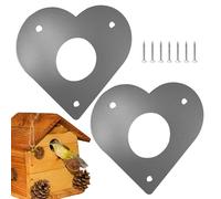 Genérico Bird Nesting Box Hole Guard | Metal Birdhouse Nest Entrance Guard,Mounting Screws Included Sparrow Breeding and Resting Protection for Garden, Park