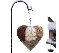 Genérico Bird Nesting Heart | Refillable Hangable Outdoor Box | Nesting Material For Wild Bird NES-Ting Material Holder | For Parakeet Cockatiel Canary Finch Winter Yard Outdoor Garden Decortion
