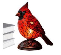 Genérico Bird Night Light - Resin Bird Light Lamp | Lighted Red Figurine, Birds Lamps For Home Decor, Decorative Table Lamp Birdd For Bedside Living Room Bedroom Kitchen Counter Bookshelf And Dorm