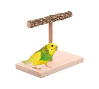 Genérico Bird Perches for Parrots, T-Shape Parrot Stand, Bird Exercise Toy, Tabletop Cockatiel Perch for Cockatiels, Peonies, Macaws, and Tiger Parrots