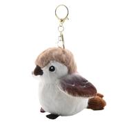 Genérico Bird Plush Keychain - Sparrow Pendant For Charming Accessory Enhancing Bags | Soft Plush Fabric With Design, Lightweight Clip Feature, Everyday School Bag Tote Wallet Decoration Charm