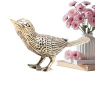 Genérico Bird Sculpture - Wall Crawling Gecko, Vintage Brass Animal Sculpture | Bird Desktop Decor For Home Living Room Mantel Fireplace Bookshelf Cabinet