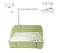 Genérico Bird Shower Bath, Automatic Circulating Shower, Fountain with Pump 11.42x8.66x12.99 Inches, Parrot Bathing Tub, Pet Cage Accessory for Lovebird Macaws Cockatiels Conures Finches Sparrow