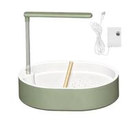 Genérico Bird Shower - USB Powered Pumps, Splash Guard Cage Bath Bowl, Continuous Circulation System | Comfortable Care Accessory For Finch Lovebird Conure Cockatoo Balcony Patio Terrace